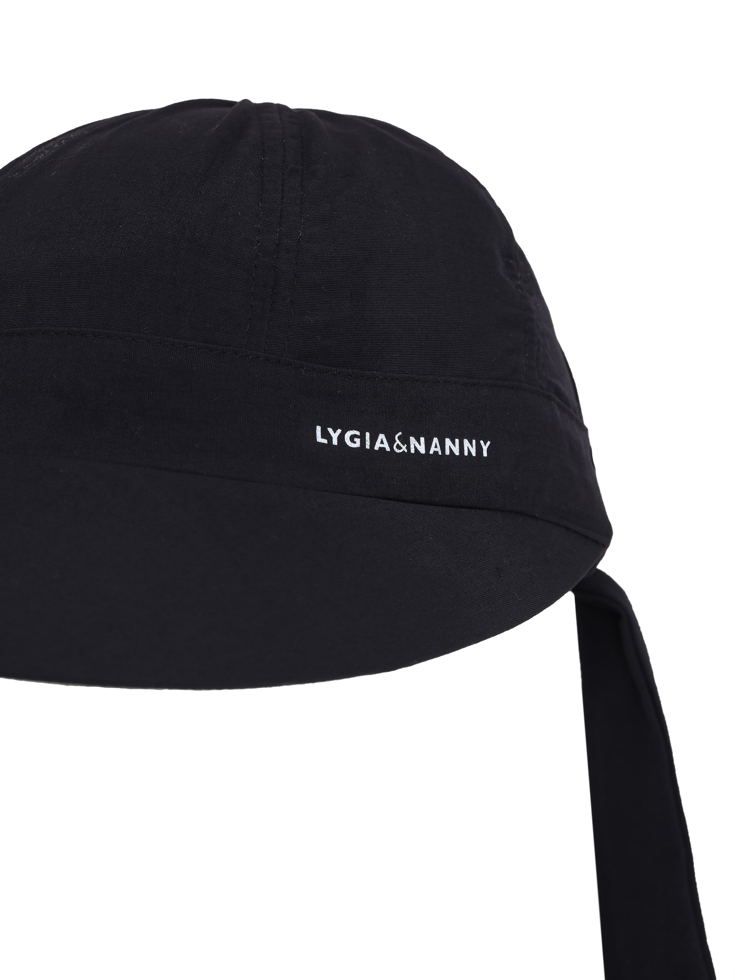 Buzios Black Neck-Tie Sun-Hat Cap