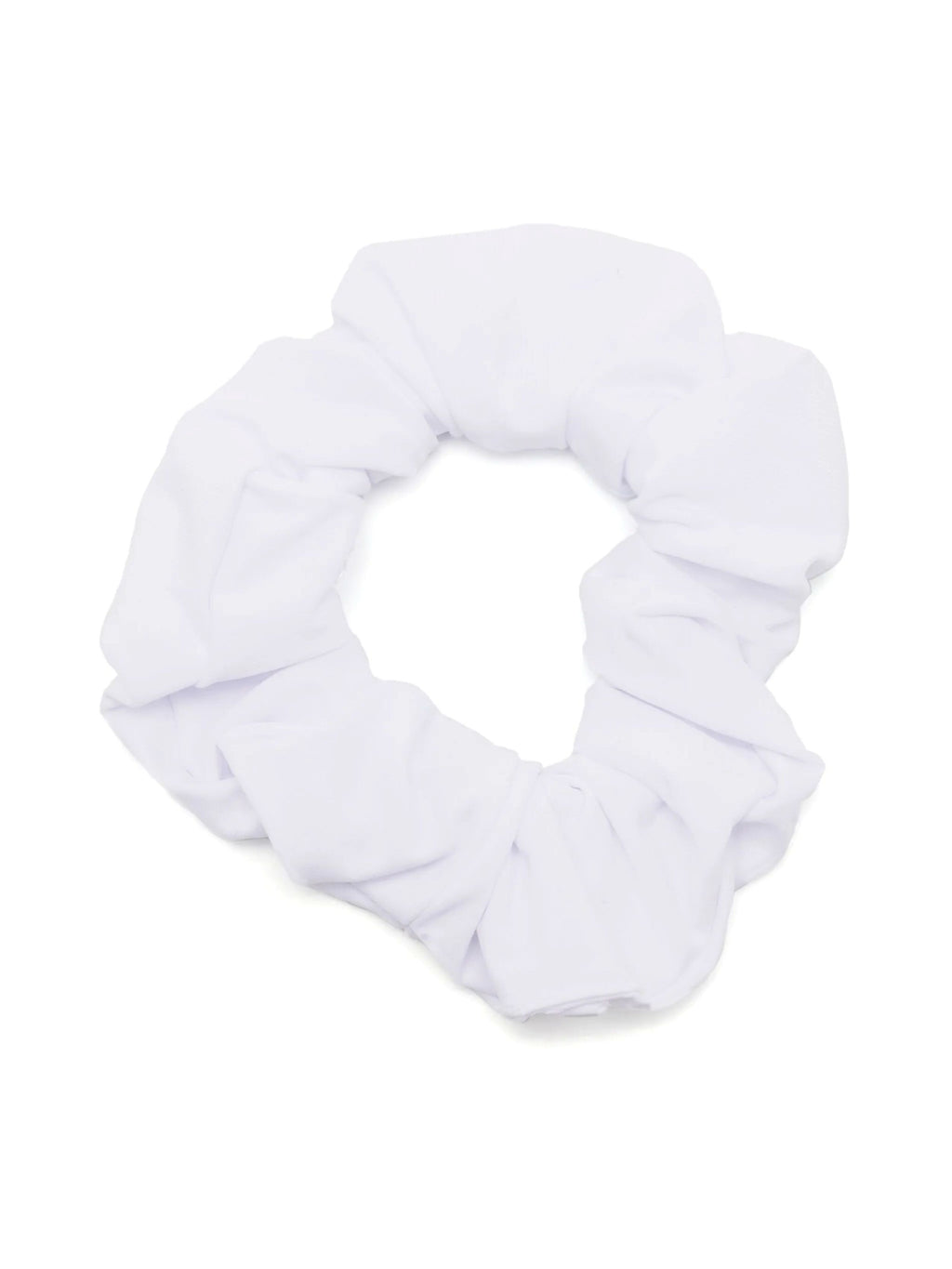 Lola White Plain Scrunchie Hair