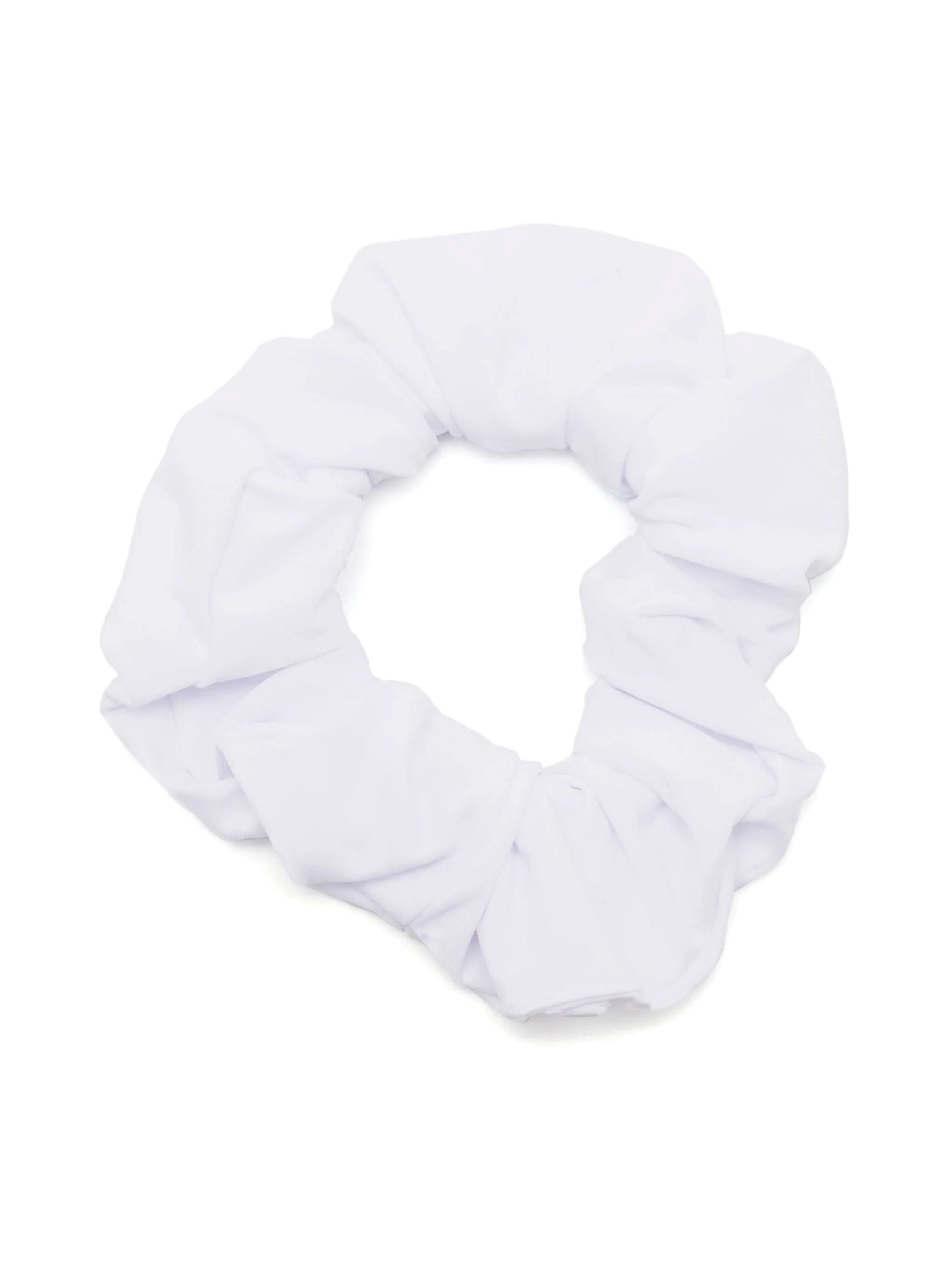 Lola White Plain Scrunchie Hair
