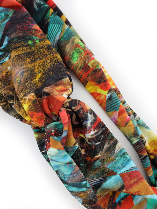 Bethania Abstract-Print Twisted Detail Head Band