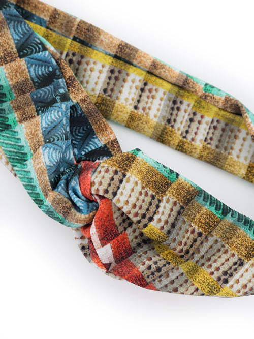 Bethania Abstract-Print Twisted Detail Head Band