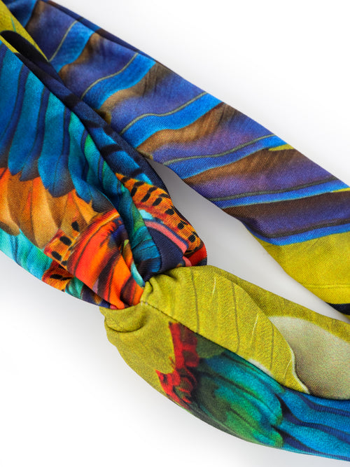 Bethania Abstract-Print Twisted Detail Head Band