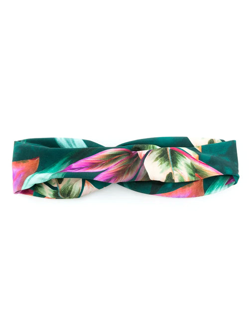 Bethania Foliage-Print Twisted Detail Head Band