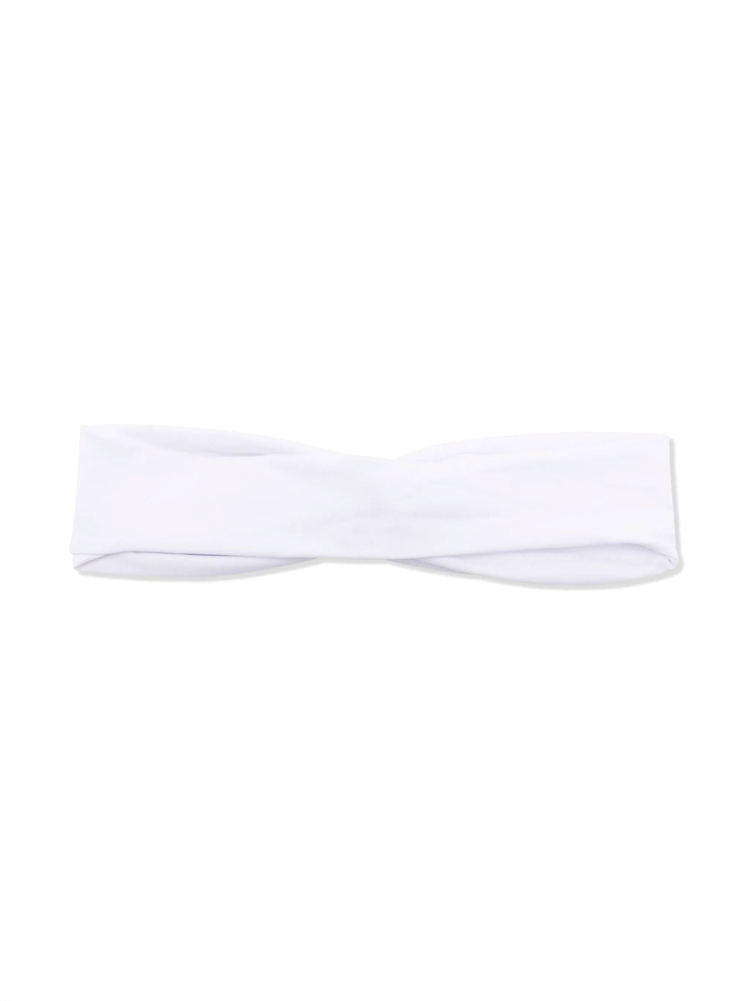 Bethania White Plain Twisted Detail Head Band