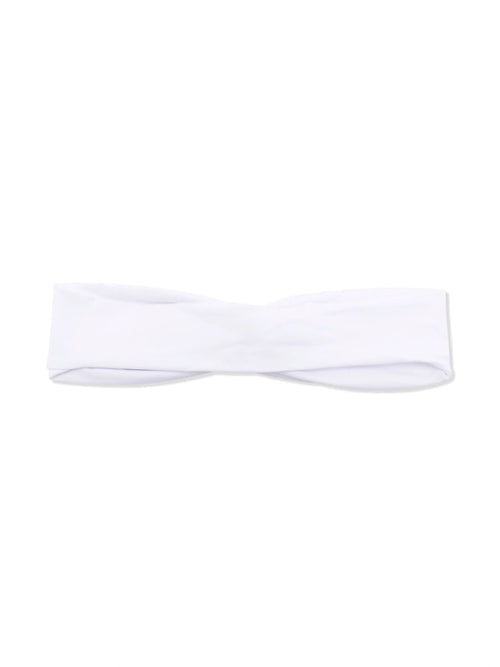 Bethania White Plain Twisted Detail Head Band