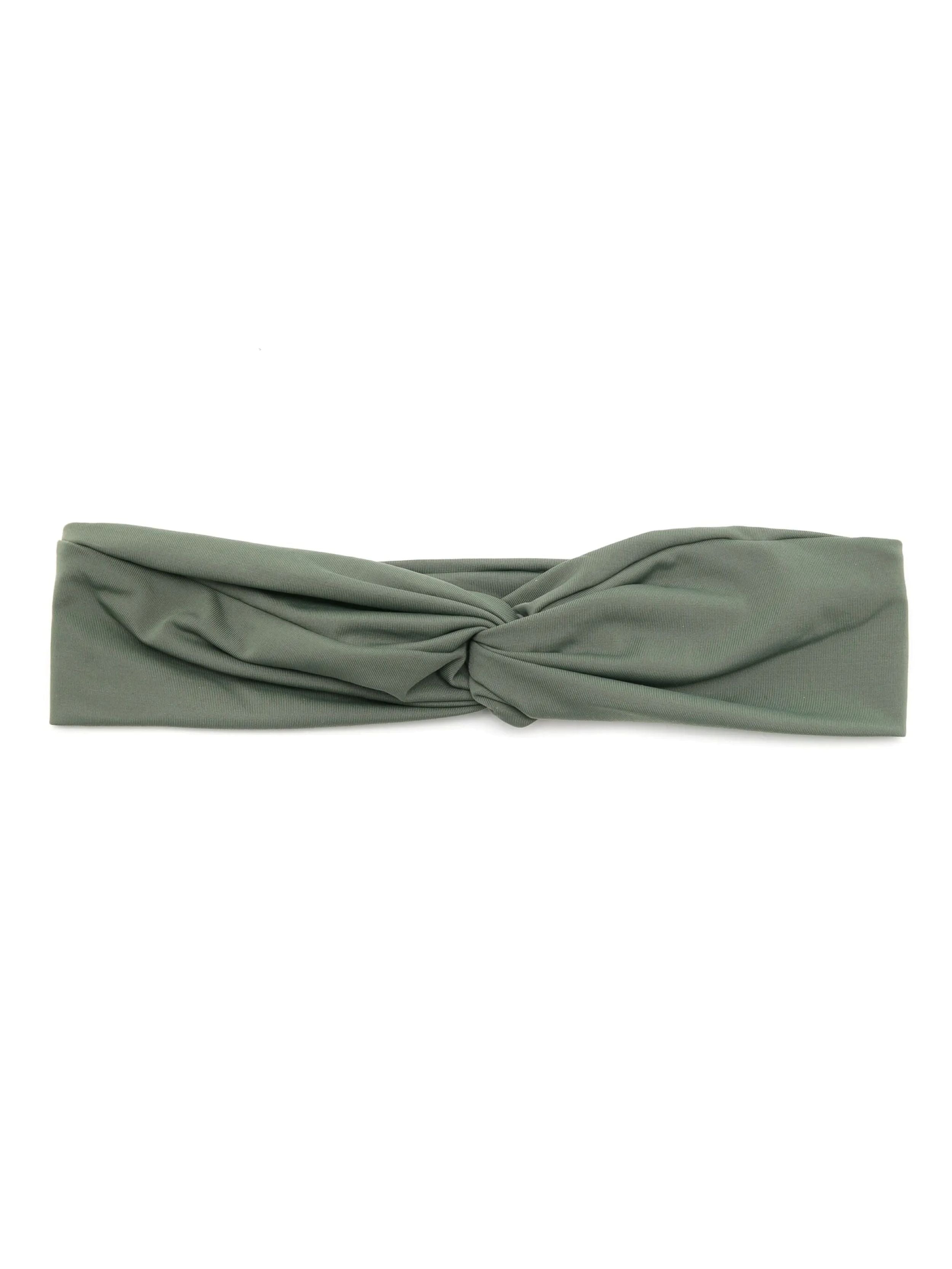 Bethania Green Plain Twisted Detail Head Band