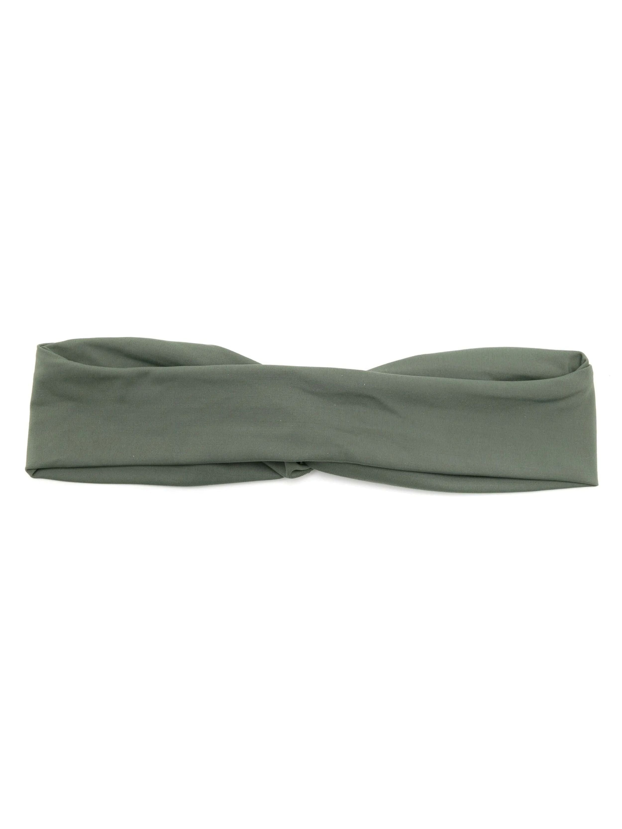 Bethania Green Plain Twisted Detail Head Band