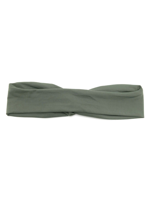 Bethania Green Plain Twisted Detail Head Band