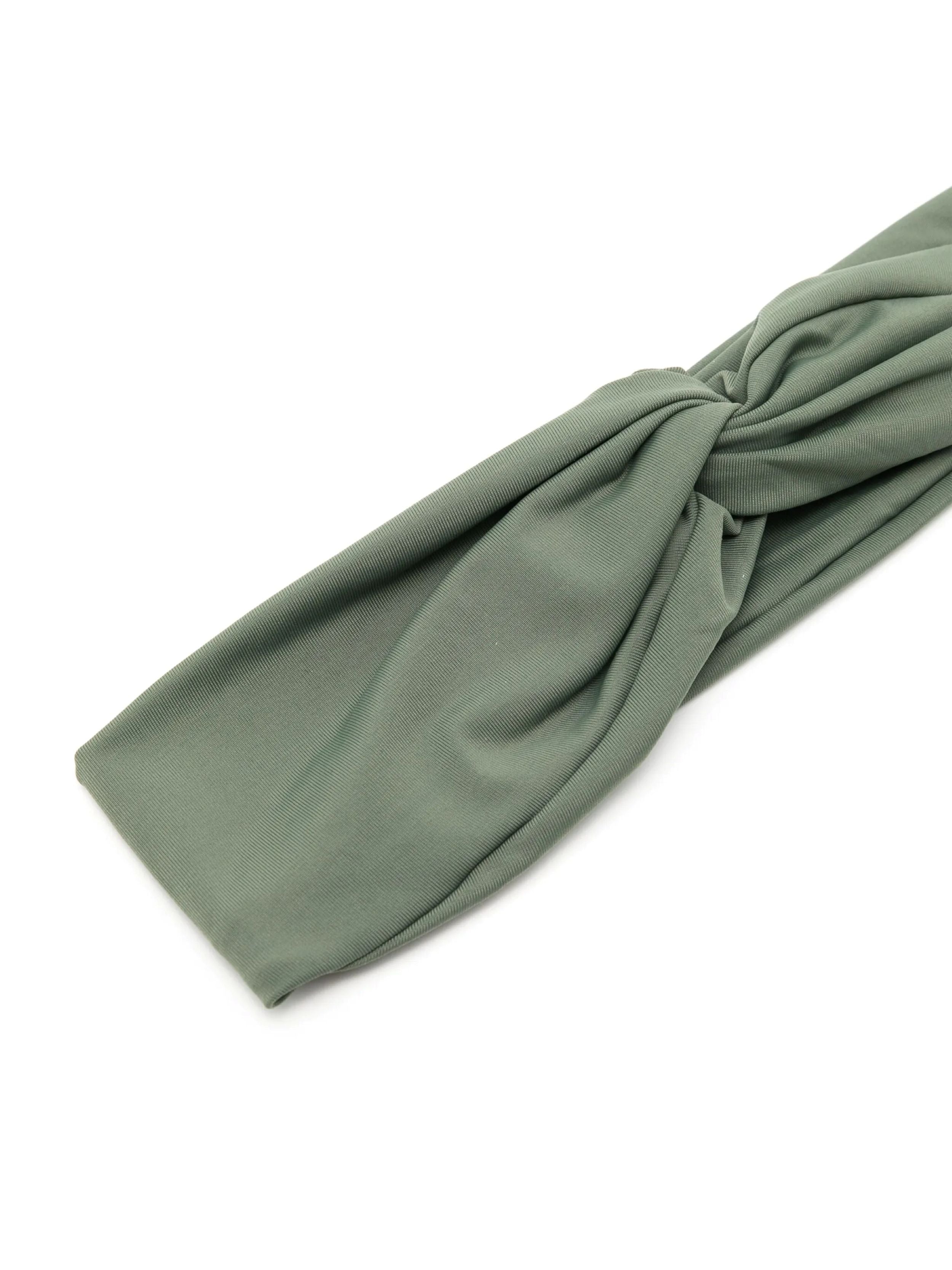 Bethania Green Plain Twisted Detail Head Band