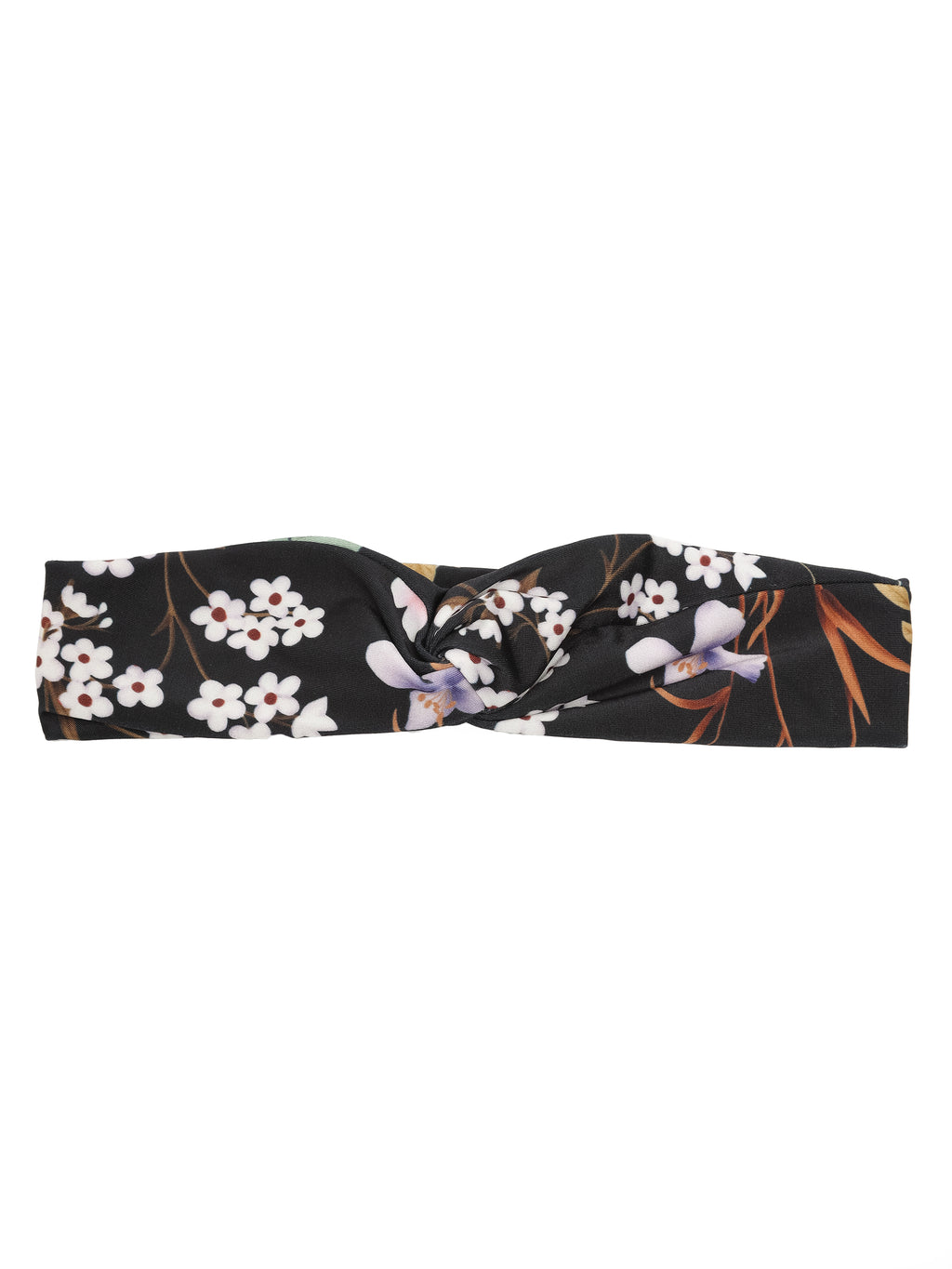 Bethania Floral-Print Twisted Detail Head Band Orvalho