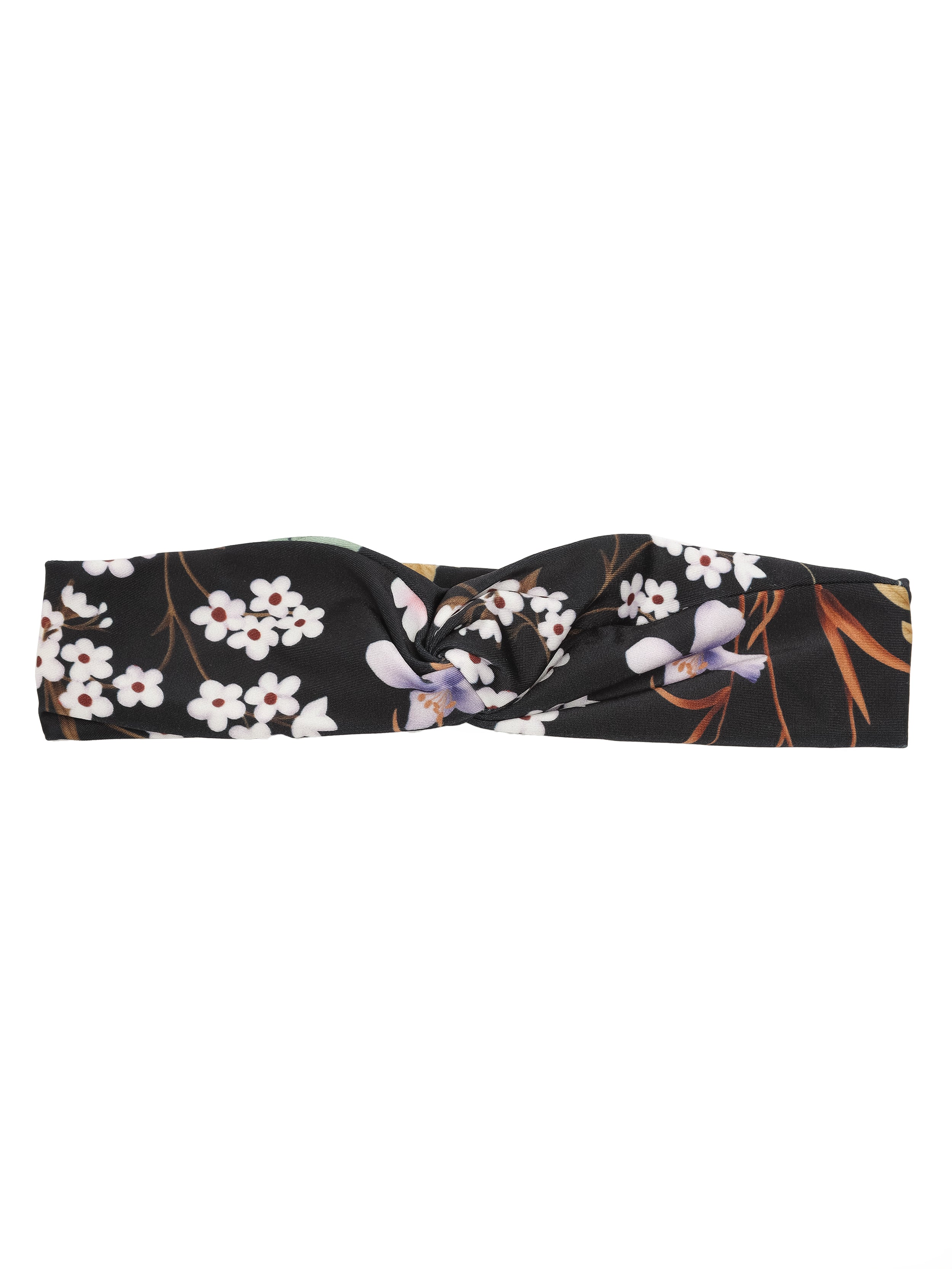Bethania Floral-Print Twisted Detail Head Band Orvalho
