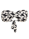 Hawaii Geometric-Print Twisted Detail Bikini Top Zaya