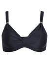 Carla Black Plain Twist-Front Bikini Top