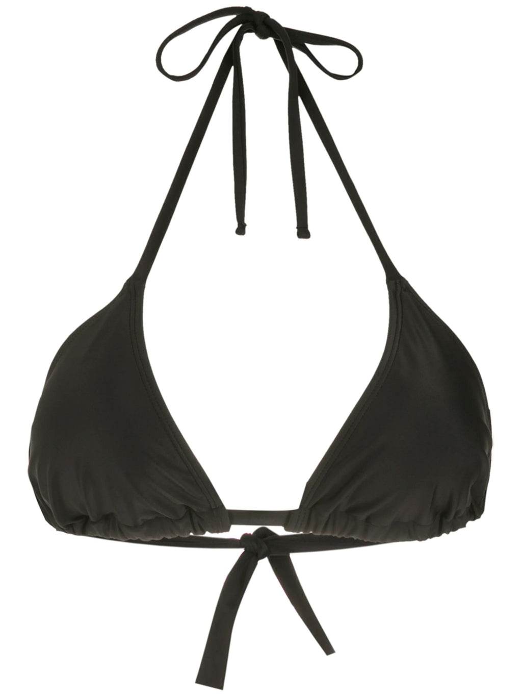 Iasmim Black Plain Triangle Bikini Top