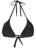 Iasmim Black Plain Triangle Bikini Top
