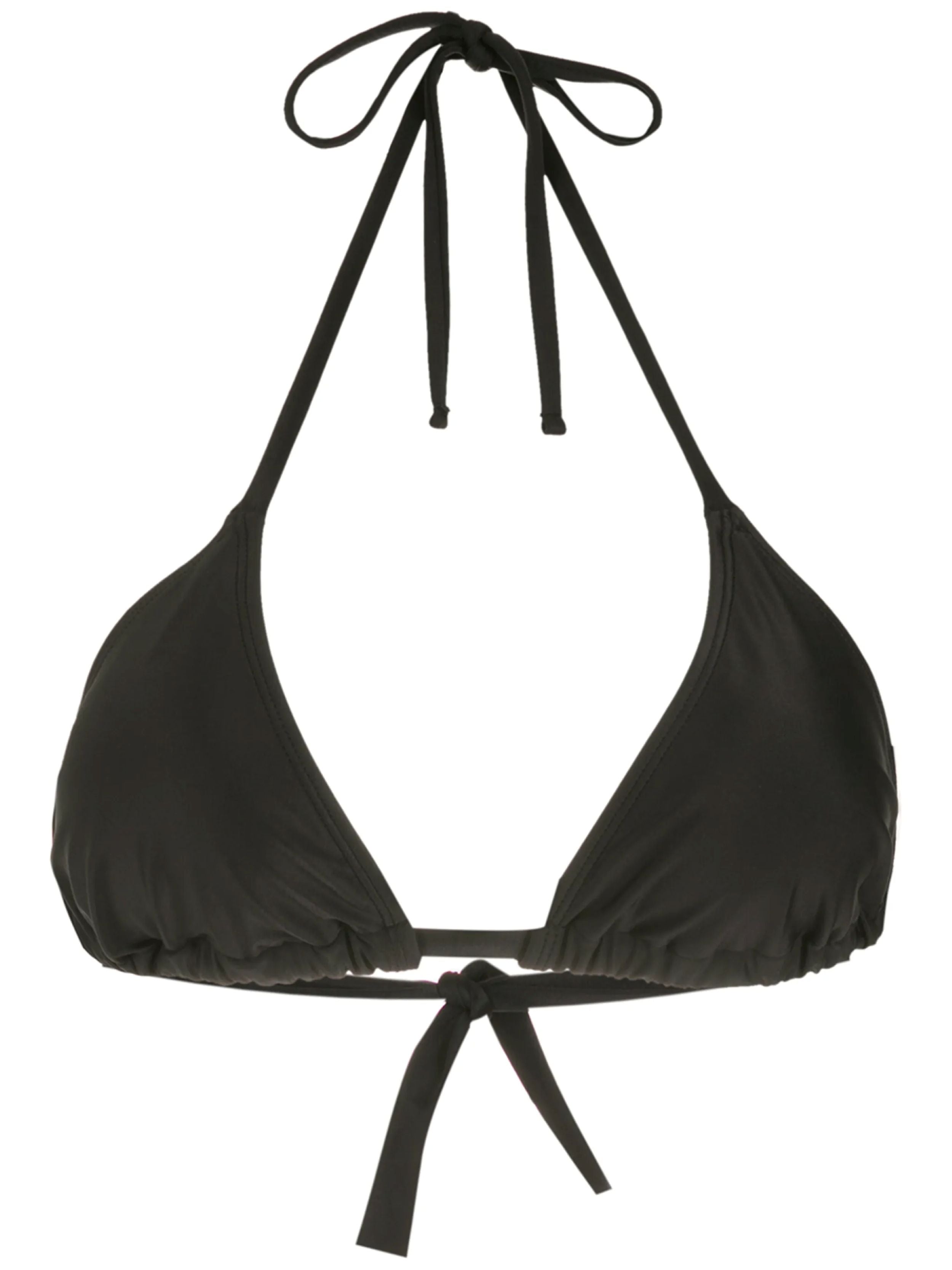 Iasmim Black Plain Triangle Bikini Top
