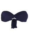 Hawaii Blue Plain Twisted Detail Bikini Top