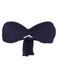 Hawaii Blue Plain Twisted Detail Bikini Top