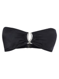 Mika Black Plain Strapless Bikini Top