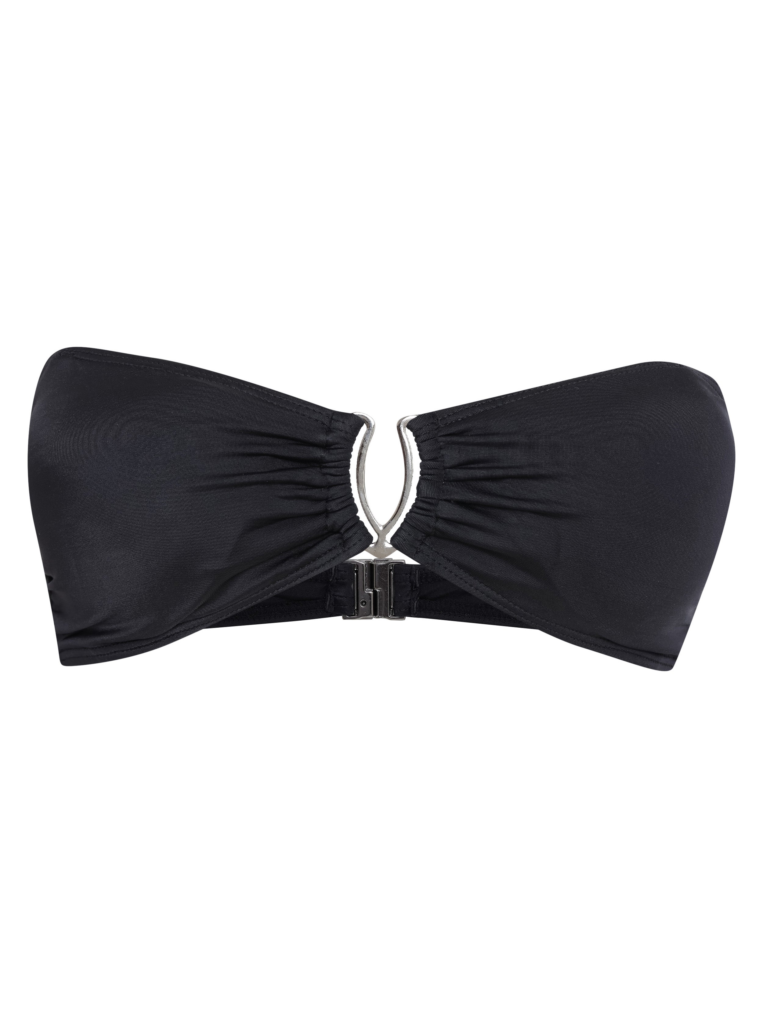 Mika Black Plain Strapless Bikini Top