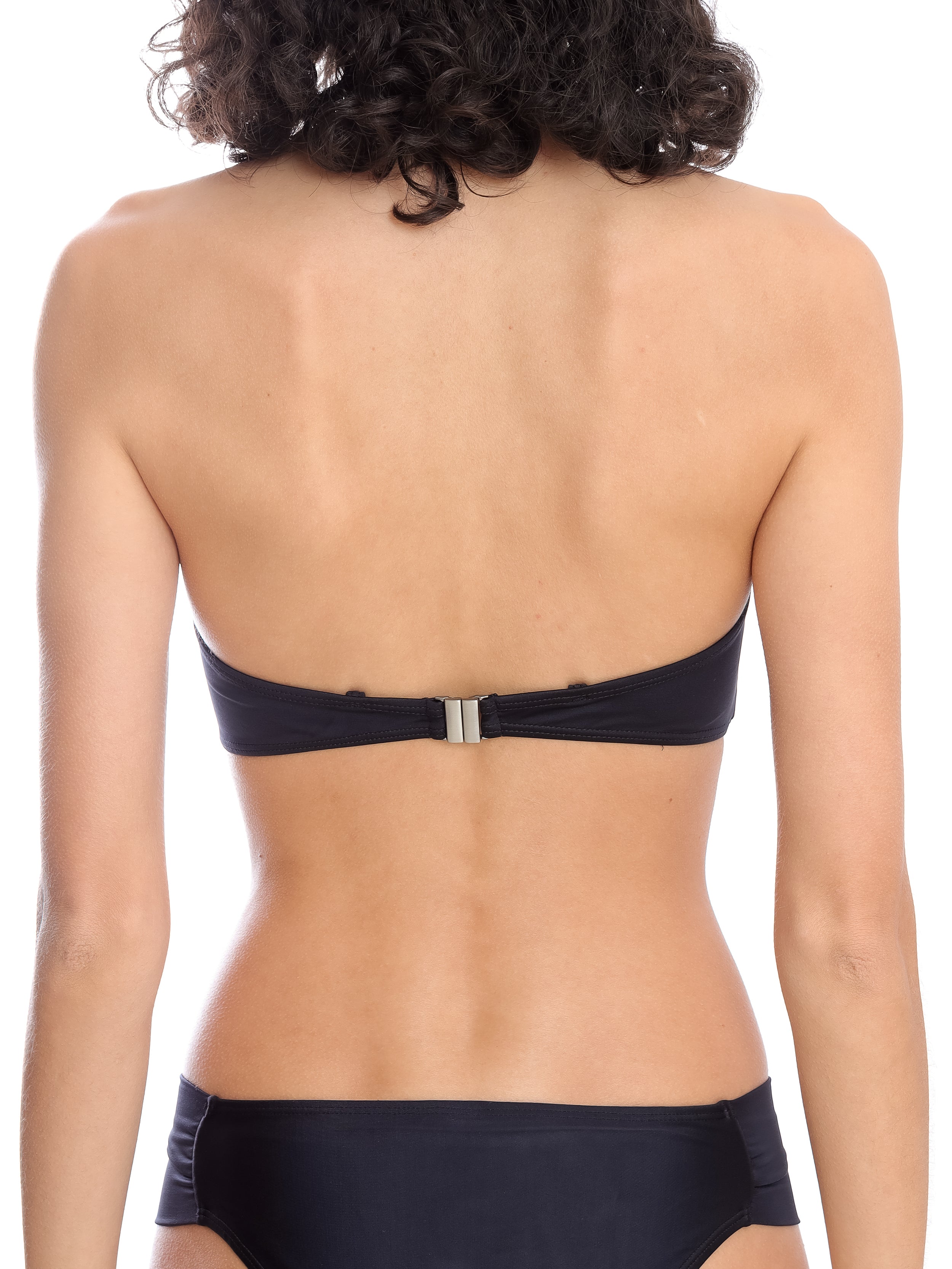 Mika Black Plain Strapless Bikini Top