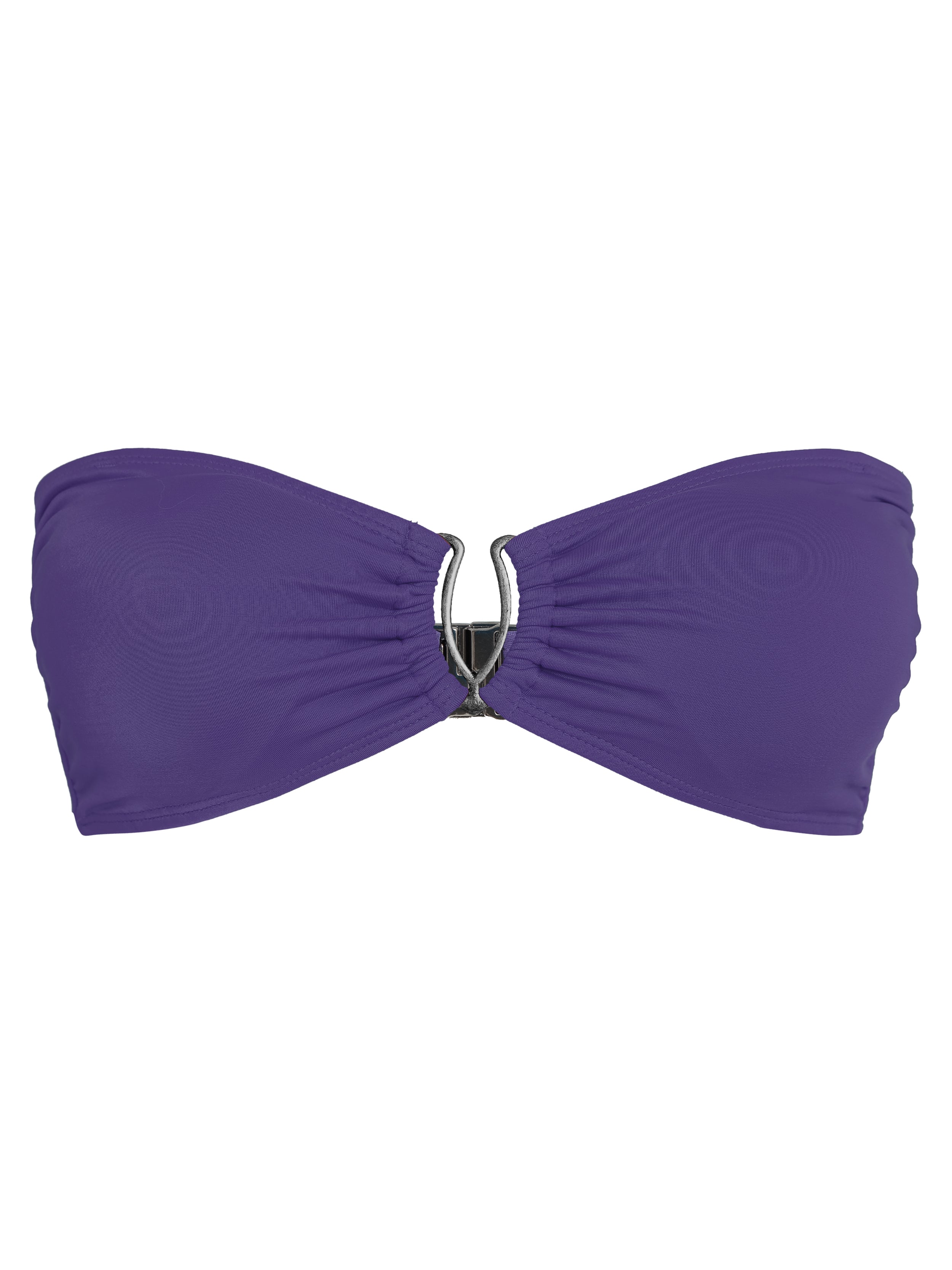 Mika Purple Plain Strapless Bikini Top