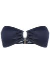Mika Blue Plain Strapless Bikini Top