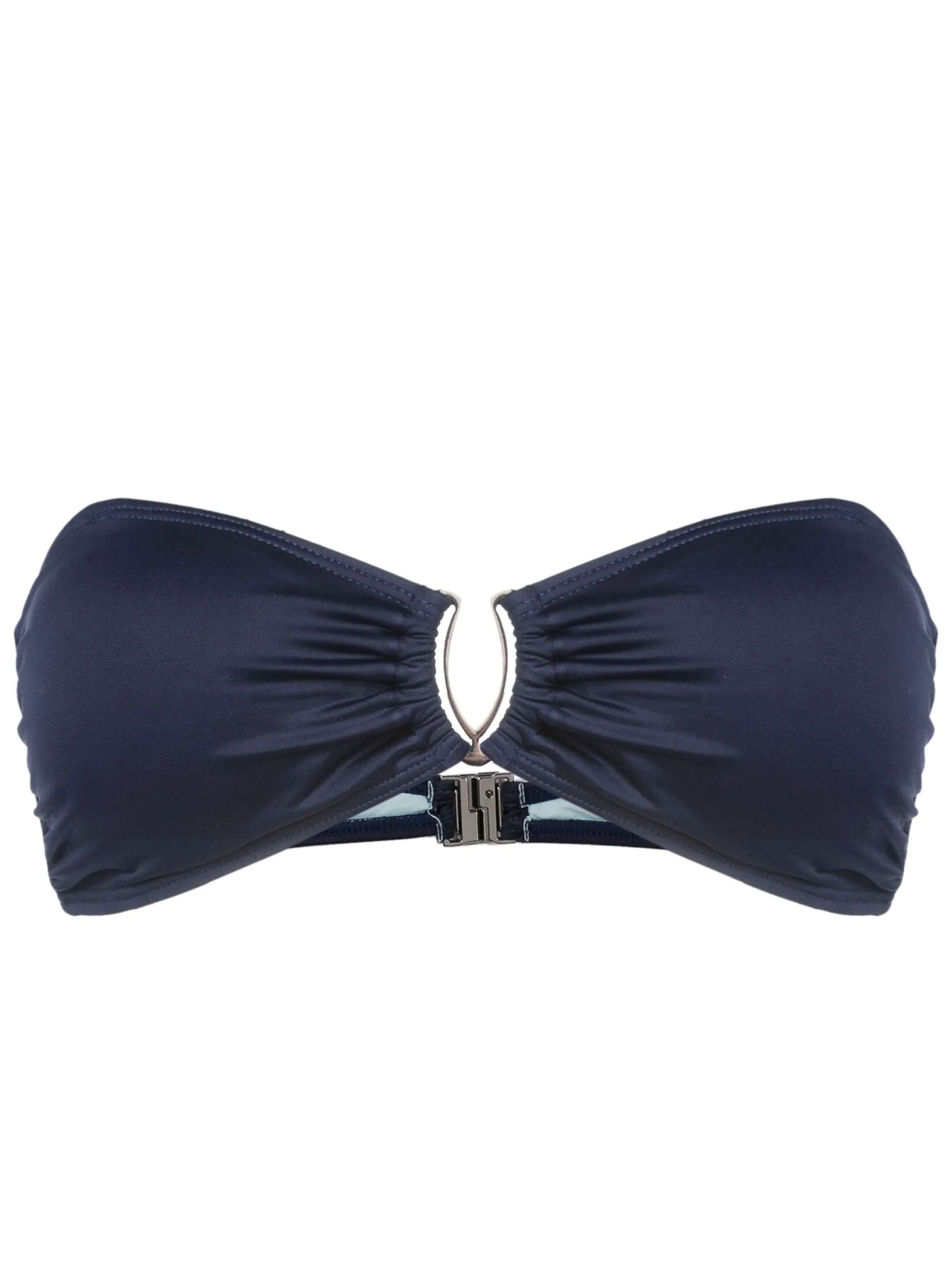 Mika Blue Plain Strapless Bikini Top