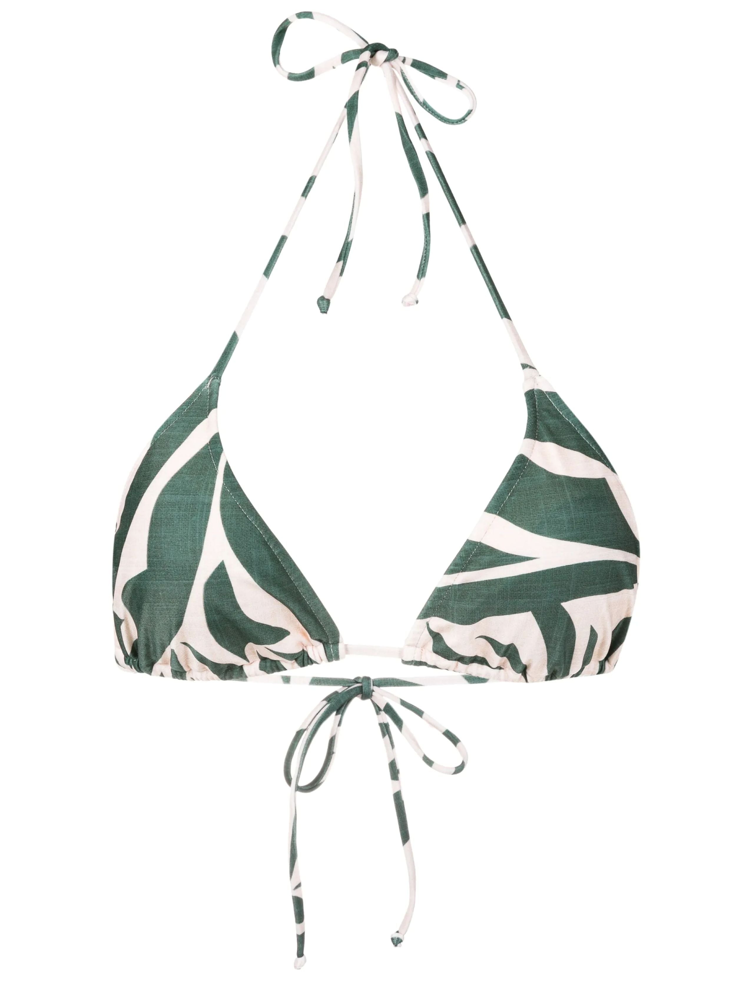 Hanna Abstracte-Print Triangle Bikini Top