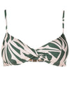 Cassis Abstracte-Print Twisted Detail Bikini Top Maori