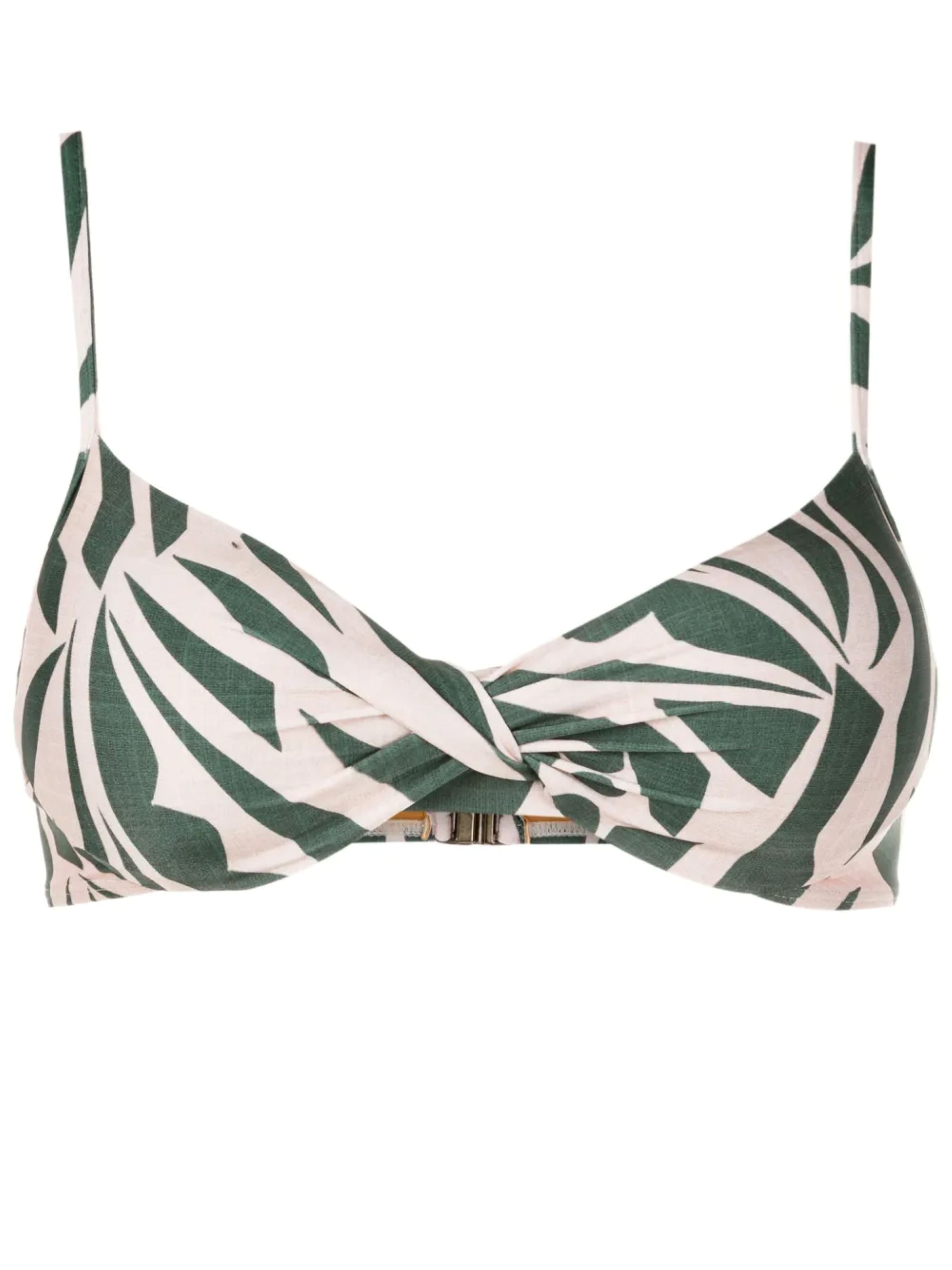 Cassis Abstracte-Print Twisted Detail Bikini Top