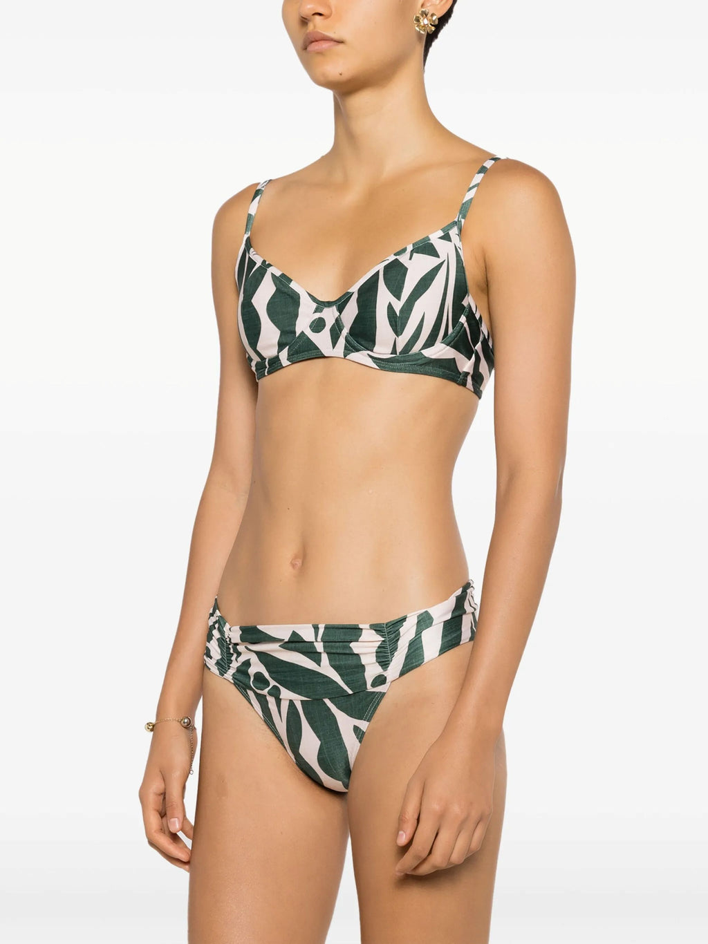 Fiji Abstracte-Print Underwire-Cup Top Maori