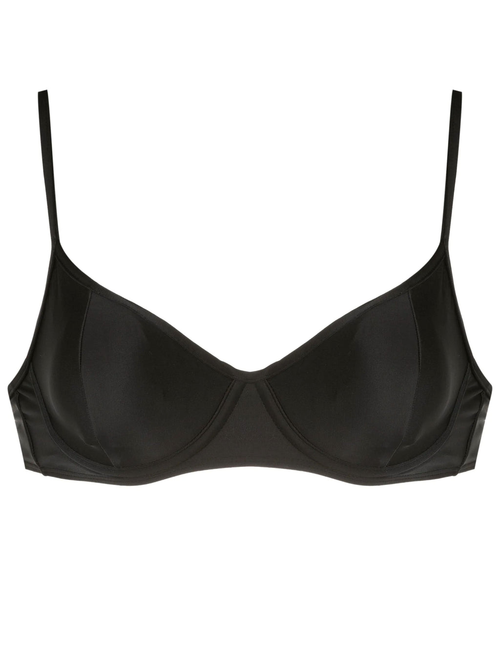 Fiji Black Plain Underwire-Cup Top