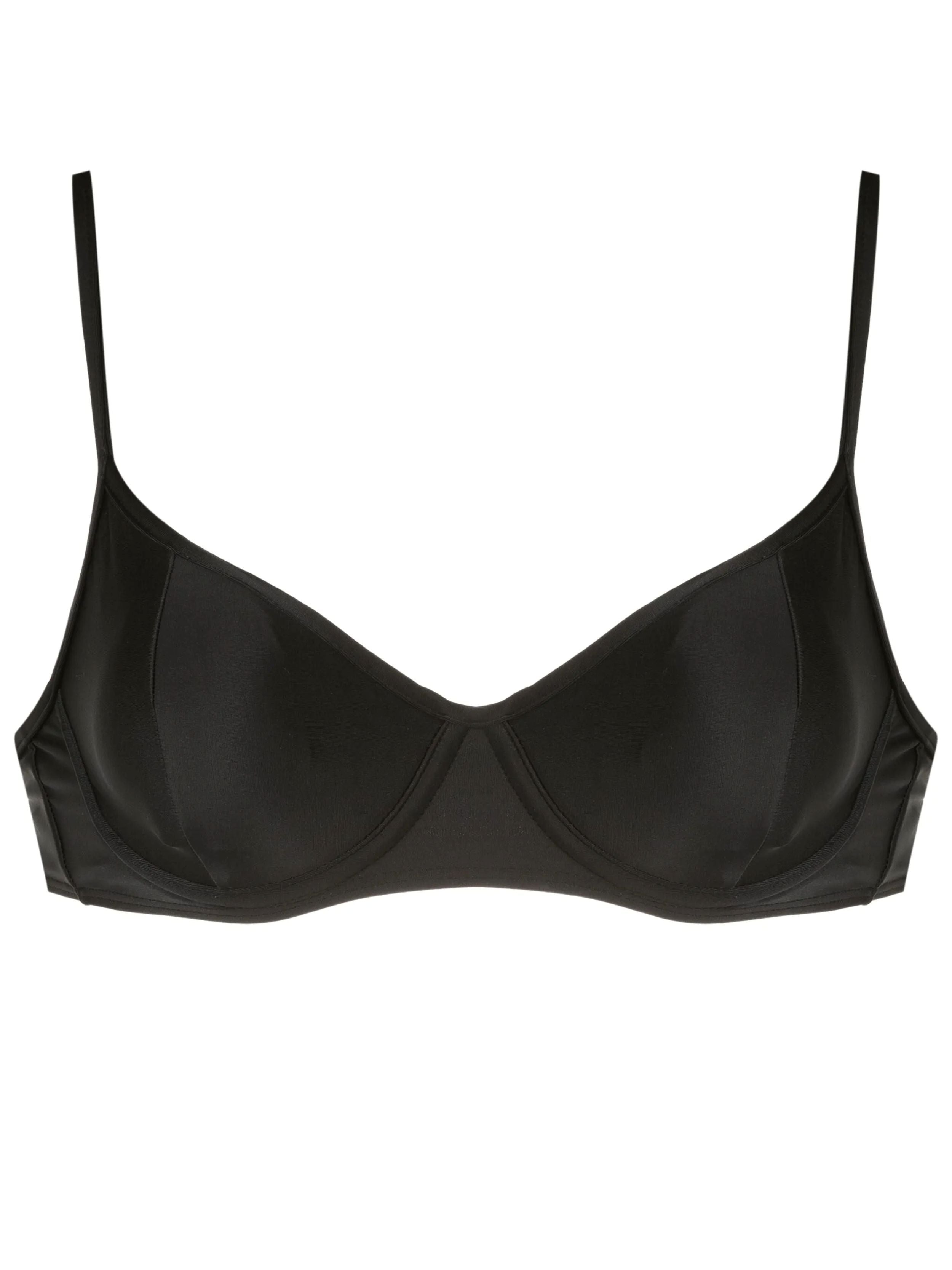Fiji Black Plain Underwire-Cup Top