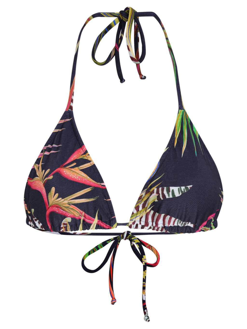 Hanna Foliage-Print Triangle Bikini Top
