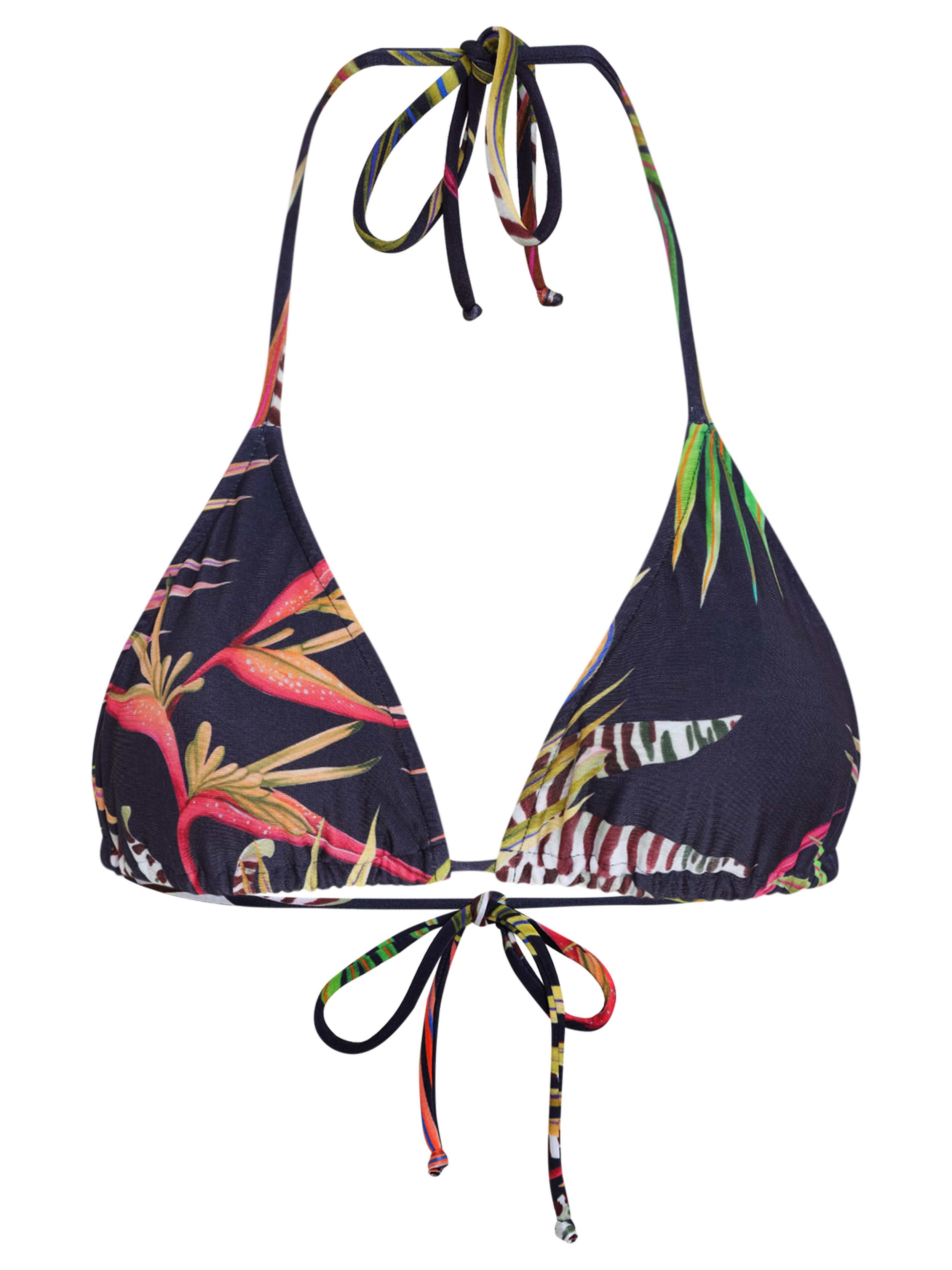 Hanna Foliage-Print Triangle Bikini Top