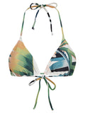 Hanna Foliage-Print Triangle Bikini Top