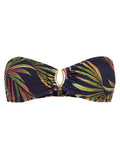 Mika Foliage-Print Strapless Bikini Top
