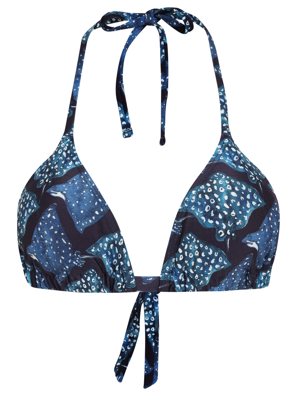 Iasmim Stingrays-Print Triangle Bikini Top