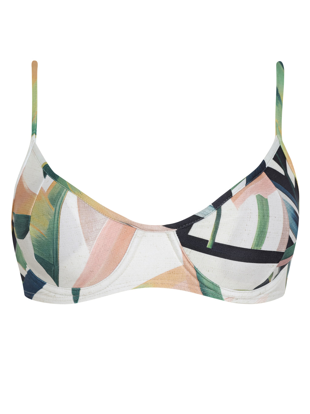 Fiji Foliage-Print Bikini Top Sumatra