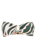 Mika Abstracte-Print Strapless Bikini Top