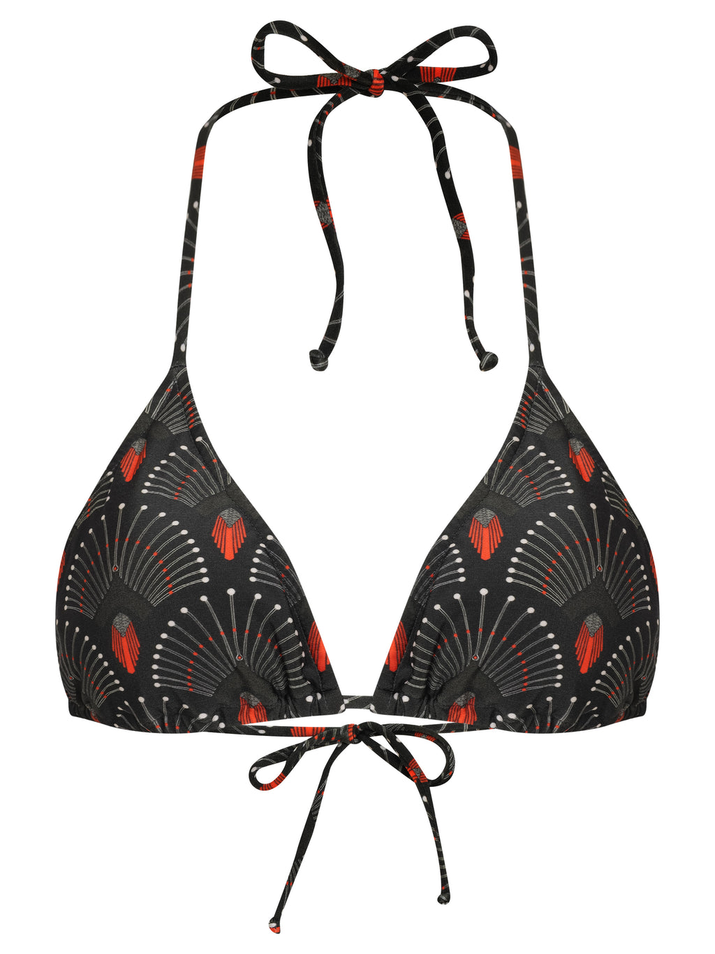 Hanna -Print Triangle Bikini Top