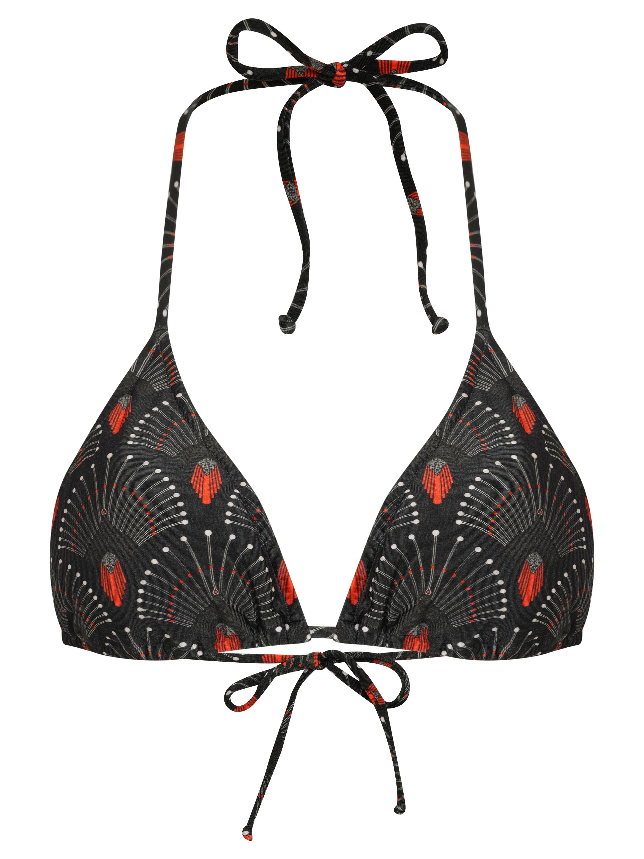 Hanna -Print Triangle Bikini Top
