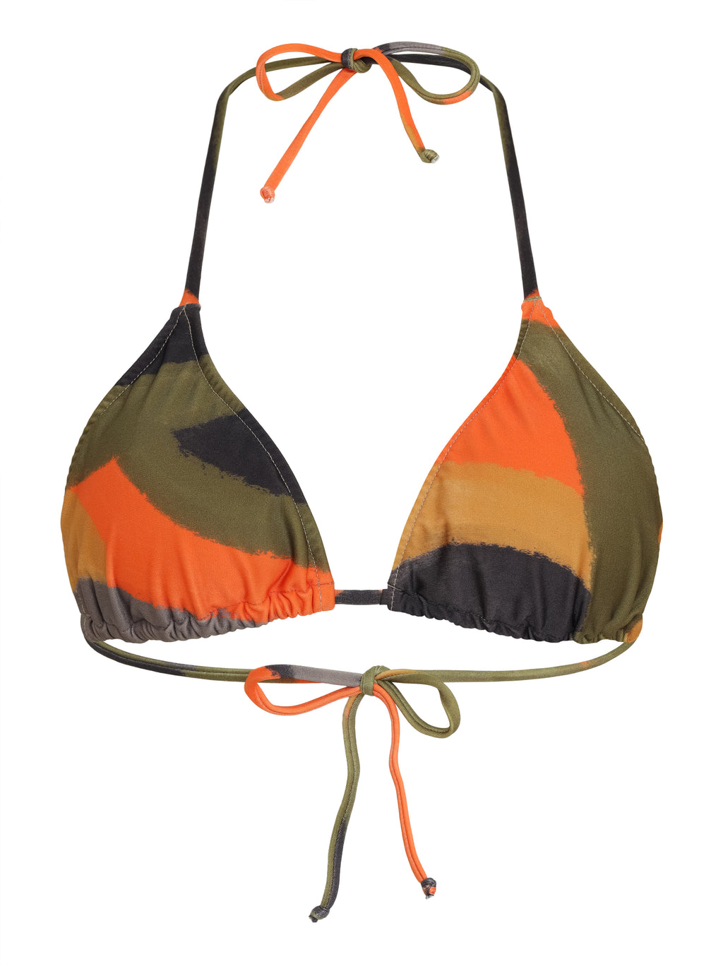 Hanna Abstracte-Print Triangle Bikini Top