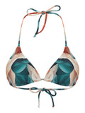 Hanna Foliage-Print Triangle Bikini Top