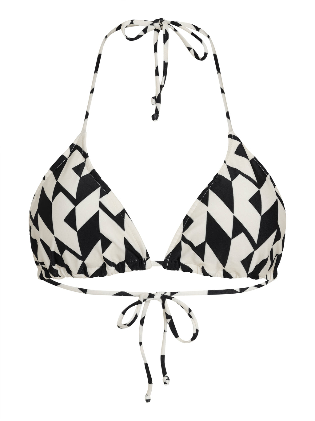 Hanna Geometric-Print Triangle Bikini Top