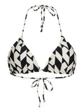Hanna Geometric-Print Triangle Bikini Top