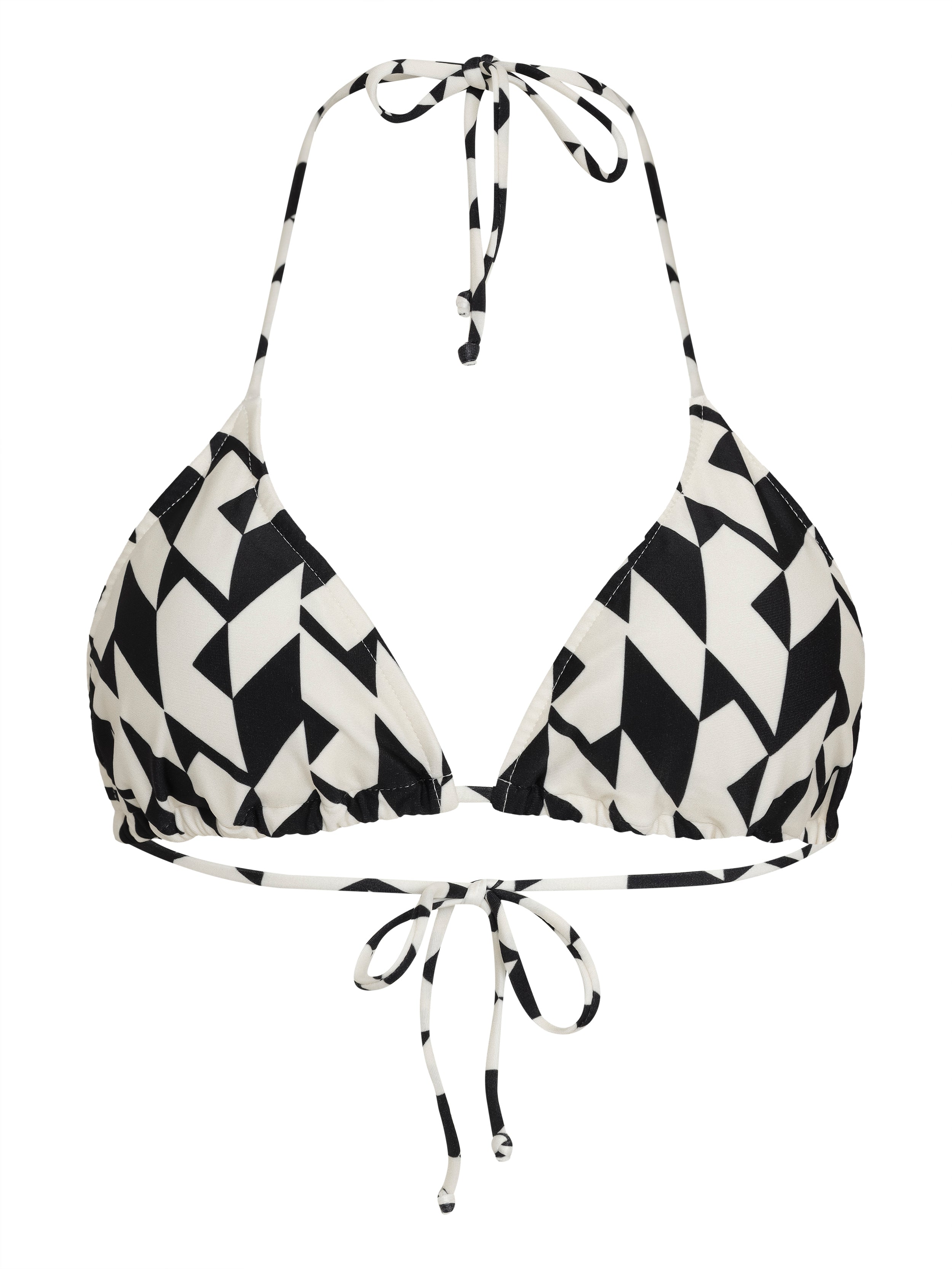 Hanna Geometric-Print Triangle Bikini Top