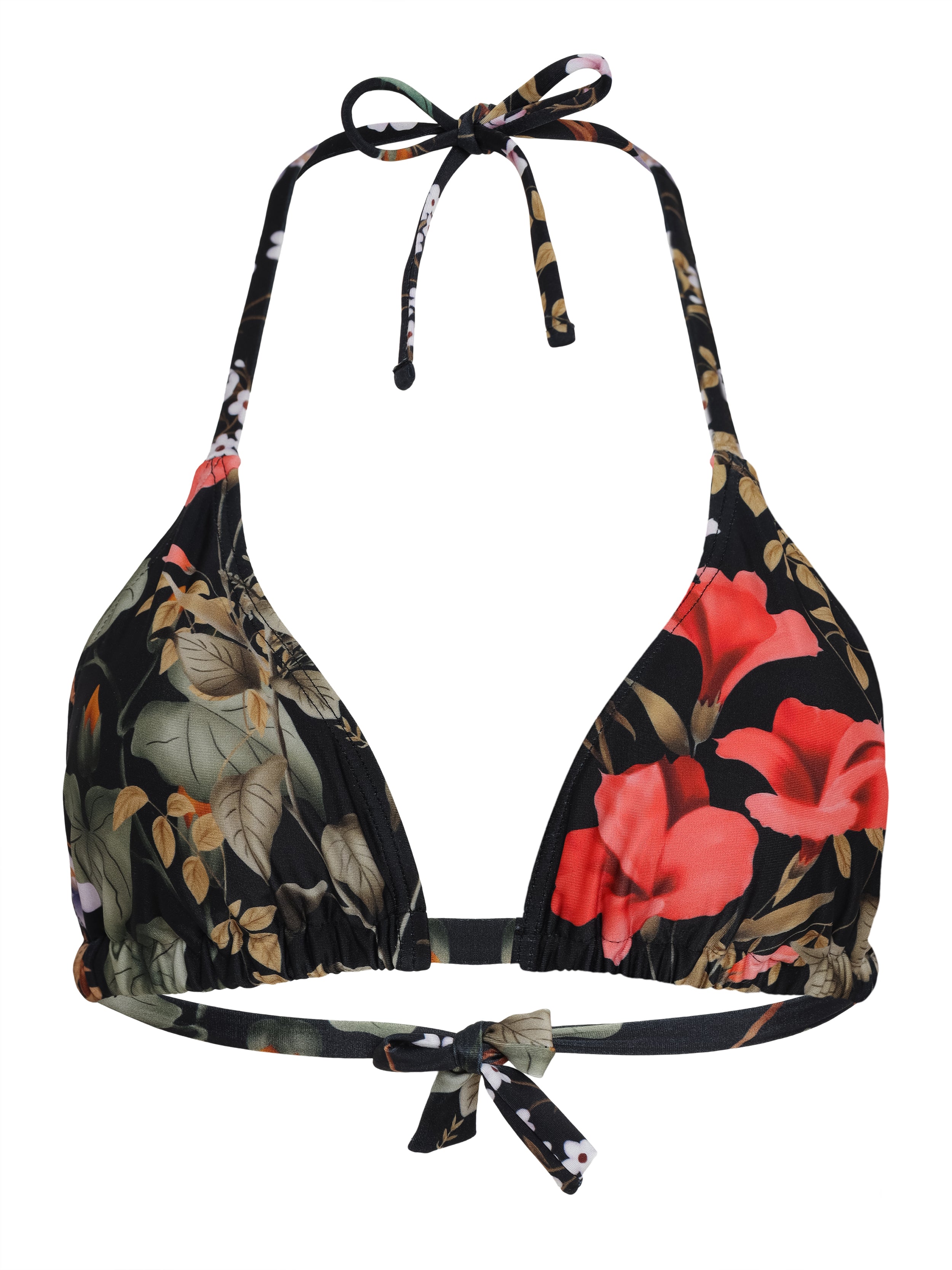Iasmim Floral-Print Triangle Bikini Top Orvalho
