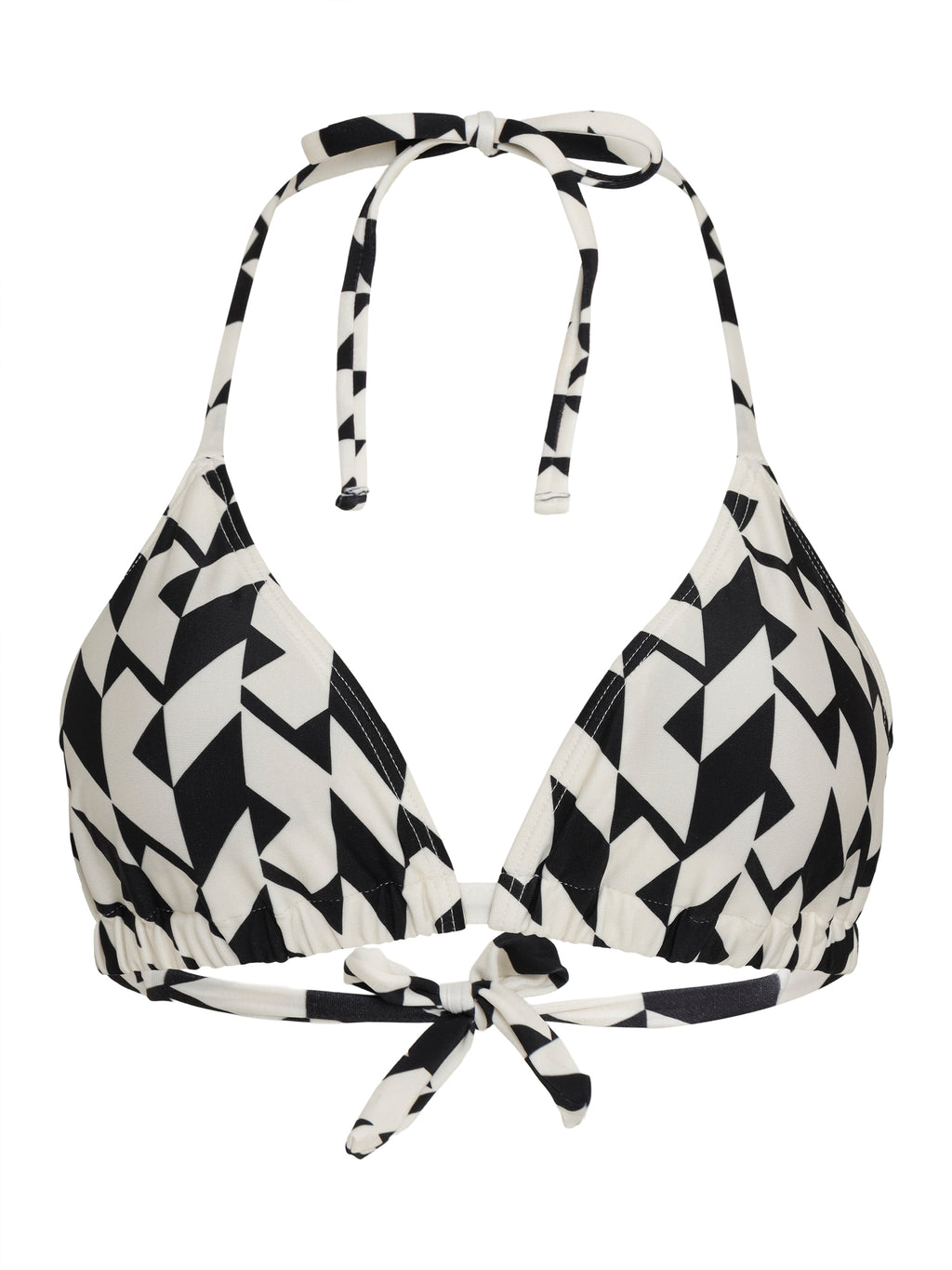 Iasmim Geometric-Print Tie Triangle Bikini Top